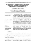 The interaction of service quality, customer value, customer satisfaction on customer's behaviour intention using cellular/mobile service in Ho Chi Minh City