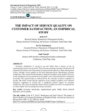 The impact of service quality on customer satisfaction; an empirical study