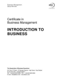 Ebook Certificate in Business Management: Introduction to Business – Part 1