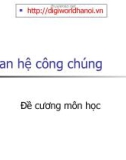 Quan hệ công chúng -Đề cương môn học