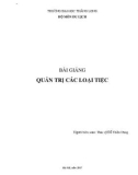 Bài giảng Quản trị các loại tiệc: Phần 1