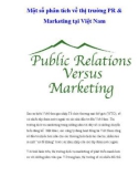 Một số phân tích về thị trường PR & Marketing tại Việt Nam