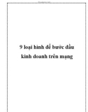 9 loại hình để bước đầu kinh doanh trên mạng