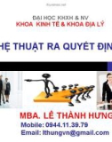 Bài giảng Quản trị học: Chương 9 - MBA Lê Thành Hưng