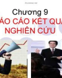 Bài giảng Nghiên cứu marketing: Chương 9 - ThS. Dư Thị Chung