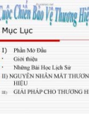 CUỘC CHIẾN BẢO VỆ THƯƠNG HIỆU