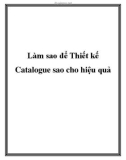 Làm sao để Thiết kế Catalogue sao cho hiệu quả