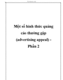 Một số hình thức quảng cáo thường gặp (advertising appeal) Phần 2