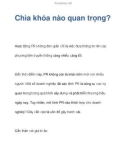 Chìa khóa nào quan trọng?