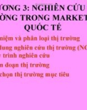 Bài giảng môn marketing toàn cầu của ThS. Trần Hải Ly - Chương 3