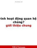 Qui trình hoạt động quan hệ công chúng? - Giới thiệu chung