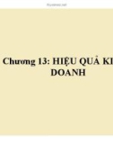 Bài giảng Quản trị kinh doanh: Chương 13 - ThS. Lê Văn Hòa