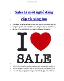 Sales là một nghề đẳng cấp và sáng tạo