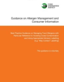 Guidance on Allergen Management and Consumer Information