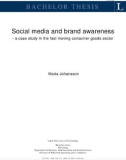 SOCIAL MEDIA AND BRAND AWARENESS - A CASE STUDY IN THE FAST MOVING CONSUMER GOODS SECTOR