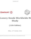 2012 Luxury Goods Worldwide Market Study (11th Edition)