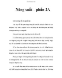 Năng suất – phần 2A