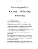 Marketing cơ bản Chương 2: Môi trường marketing