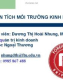 Bài giảng Phân tích môi trường kinh doanh: Bài 1 - Dương Thị Hoài Nhung