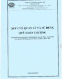 Quy chế quản lý và sử dụng quỹ khen thưởng - Công ty Cổ phần Lilama 18.1