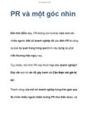 PR và một góc nhìn