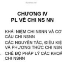 Bài giảng Luật tài chính - Chương 4: Pháp luật về chi ngân sách nhà nước