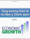 Bài giảng Tăng trưởng Kinh tế và hàm ý chính sách (2014) - Châu Văn Thành