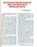 Một số giải pháp nhằm nâng cao hiệu quả quản lý nhà nước về kinh tế trong giai đoạn hiện nay