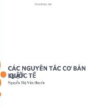 Bài giảng Luật Công pháp quốc tế: Các nguyên tắc cơ bản của luật quốc tế - Nguyễn Thị Vân Huyền