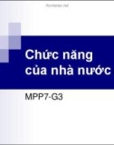 Bài giảng Chức năng của nhà nước - Phạm Duy Nghĩa