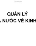 Bài giảng Quản lý Nhà nước về kinh tế