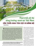 Phát triển đô thị tăng trưởng xanh tại Việt Nam cần triển khai tích cực và đồng bộ