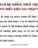 CẢI CÁCH HỆ THỐNG THUẾ VIỆT NAM TRONG ĐIỀU KIỆN GIA NHẬP WTO