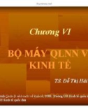 Bài giảng Quản lý nhà nước về kinh tế: Chương 6 - TS. Đỗ Thị Hải Hà