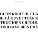 Bài giảng Nguồn kinh phí, chấp hành và quyết toán kinh phí thực hiện chính sách tinh giản biên chế