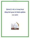 Quản lý rủi ro trong hoạt động hải quan từ kinh nghiệm các nước