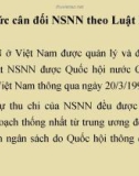 Tổ chức cân đối ngân sách nhà nước theo luật ngân sách nhà nước