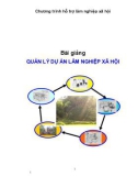 Bài giảng quản lý dự án lâm nghiệp xã hội part 1