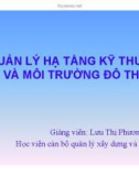 Quản lý hạ tầng kỹ thuật và môi trường đô thị - Lưu Thị Phương Chi