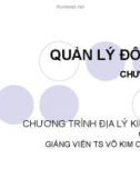 Bài giảng: Quản lý đô thị - Chương II (TS Võ Kim Cương)