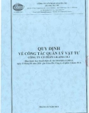 Quy định về công tác quản lý vật tư - Công ty Cổ phần Lilama 18.1