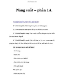 Năng suất – phần 1A