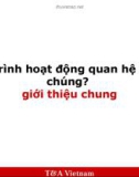 Qui trình hoạt động quan hệ công chúng?