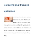 Xu hướng phát triển của quảng cáo