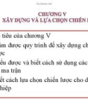 Bài giảng môn Quản trị chiến lược: Chương 5 - Trần Quang Cảnh