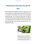 Marketing xã hội chưa bao giờ lỗi thời