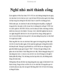 Nghĩ nhỏ mới thành công