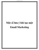 Một số lưu ý khi tạo một Email Marketing