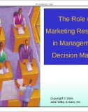 Lecture Marketing research - Chapter 1: The role of Marketing research in management decision making