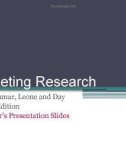 Lecture Marketing research (12thedition) - Chapter 2: Marketing research in practice